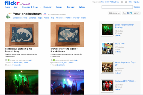 Flickr homepage